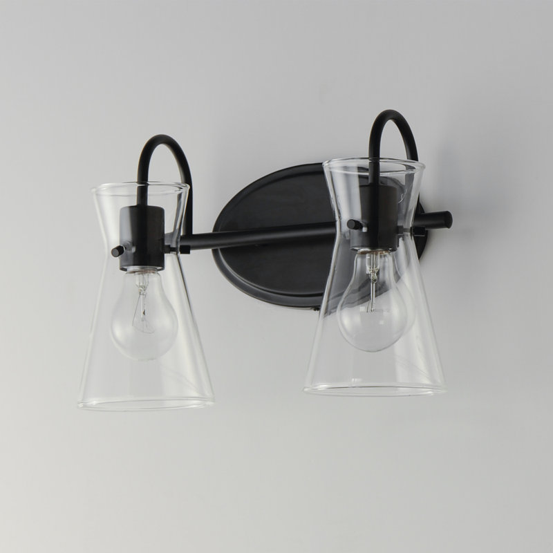 Éclairage pour meuble-lavabo à 2 lumières à intensité variable Maia, Noir