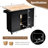Drop-Leaf Kitchen Island Cart with Rubber Wood Top-116580818