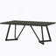 Grande table de salle à manger rectangulaire moderne de 71 pouces pour 6 à 8 personnes, structure en métal robuste, mobilier de maison et de bureau polyvalent, noir