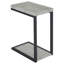 Table de bout en ciment et en métal noir 1 pièce 11,5 x 17,75 x 25,5 po