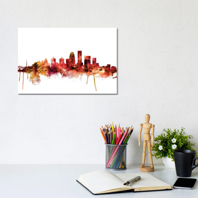 Louisville, Kentucky City Skyline by Michael Tompsett - Wrapped Canvas Gallery-Wrapped Canvas Giclée