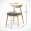 Chaises de salle à manger en bois d'hévéa Charley-639828355-639828367