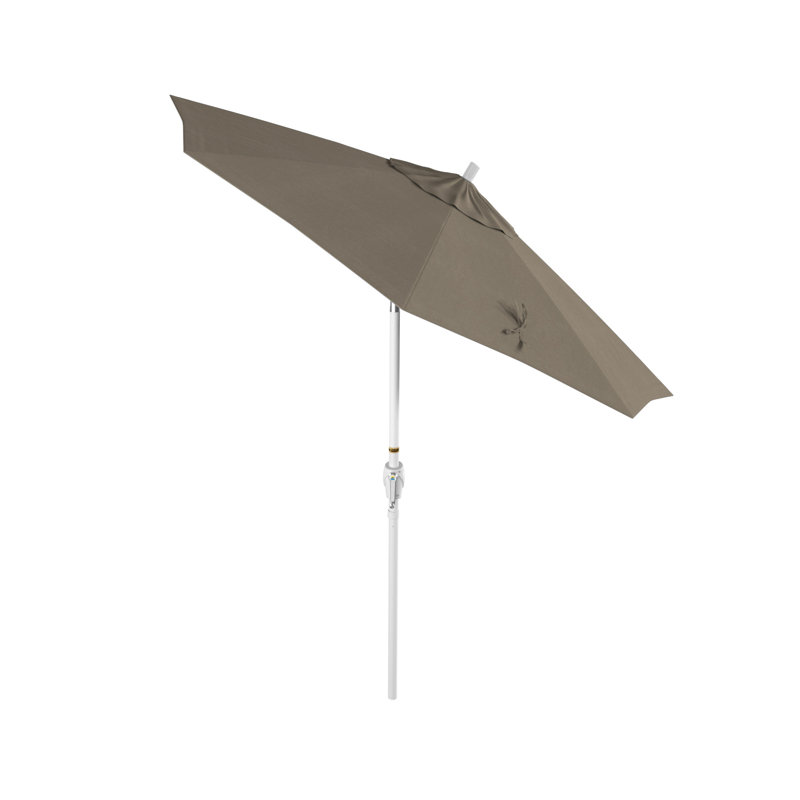 Parasol de marché 7,5', Blanc, Sunbrella®, Sunbrella® à tissage uni palette colombe