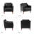 Almetia Vegan Leather Armchair with Solid Wood Legs-1275716107