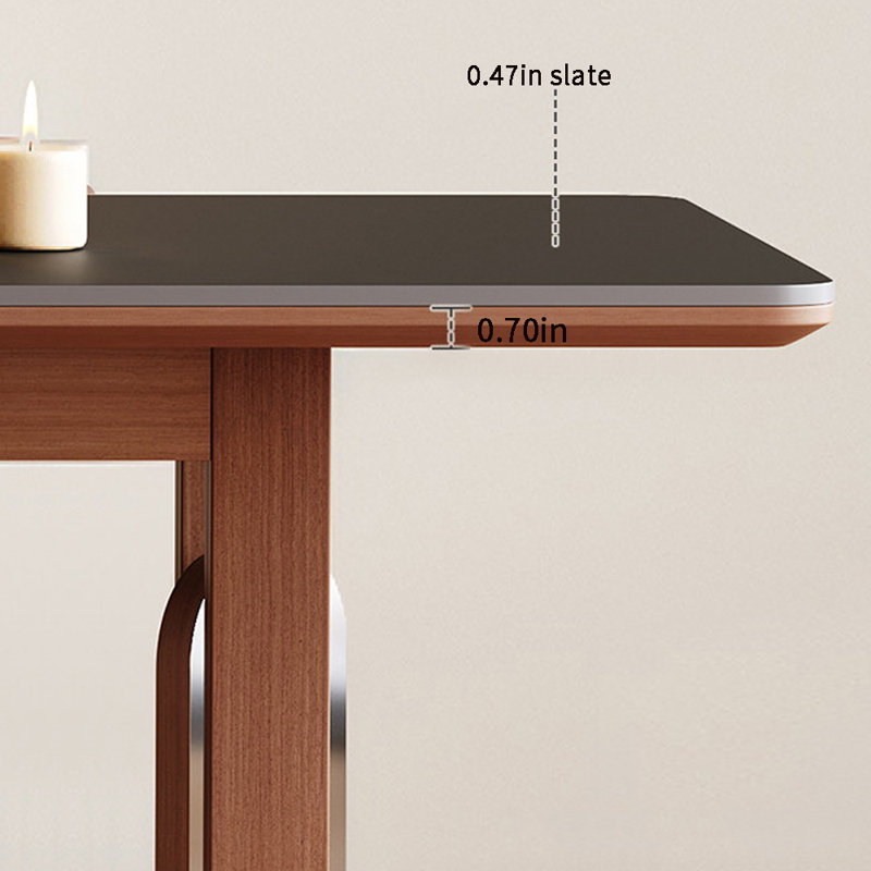 Ensembles de table de salle à manger élégants et uniques en ardoise, H 29,5 po x l 55,1 po x P 31,4 po