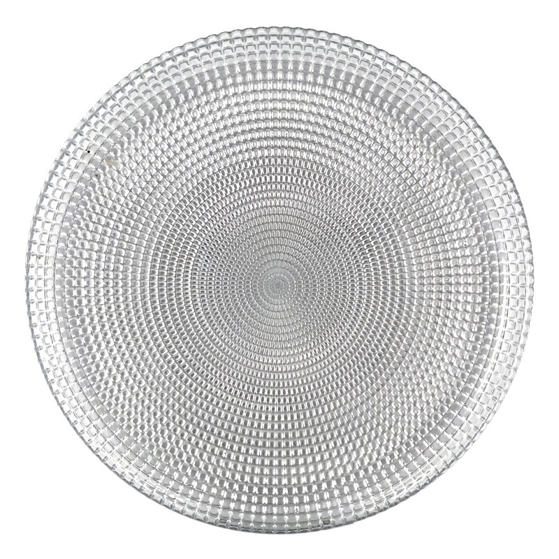 Assiette plate en verre doré Pyle, Argent