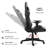 Inbox Zero Gaming Chair with Zodiac Star Sign  Poker Crown Adjustable Armrest and Adjustable Headrest PC & Racing Game Chair in Black