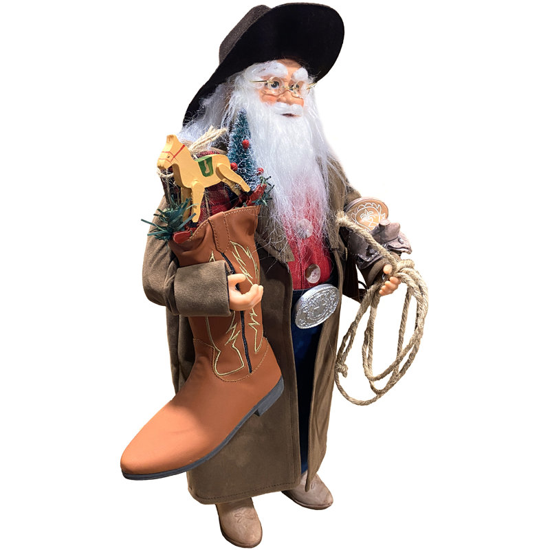 Cowboy avec botte en cuir