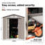 Metal Garden Tool Shed With Sloped Roof 6.7' L X 3.8' W 6.1' H Spacious For Storage Gray Secure Home Organization