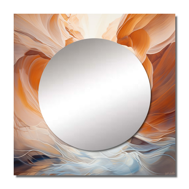 Gray mural - miroir mural Canyon Antelope, 23 po x 23 po