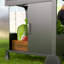 Outsunny 3 Burner Gas BBQ Trolley with See-through Lid, 7.5kW, Black