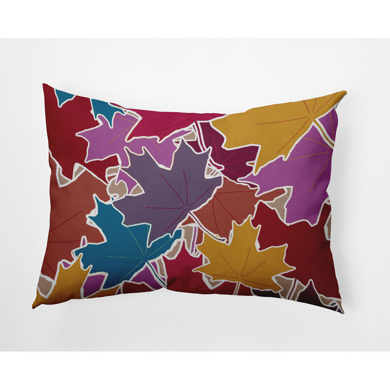 Floral Outdoor Reversible Throw Pillow, Larkspur