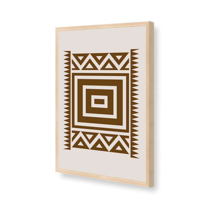 Motif tribal moderne II, H 21 po x l 17 po, Érable brut