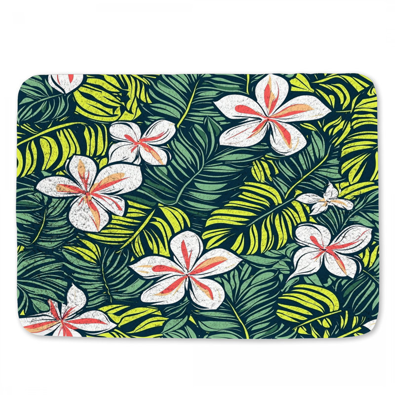 Tapis de bain tropical, L 34 po x l 21 po