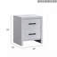 Table de chevet 2 tiroirs, finition blanche-1816754138