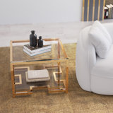 Juntunen Side Table In High Polish Gold - 20" H x 28" W x 28" D