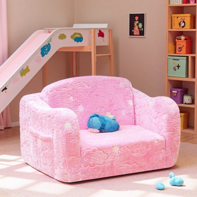 Boneless Compression 2-In-1 Comfy Couch, Glow In The Dark Floor Bed, Modular Convertible Sofa Furniture, Foldable Chair Sofa For Playroom