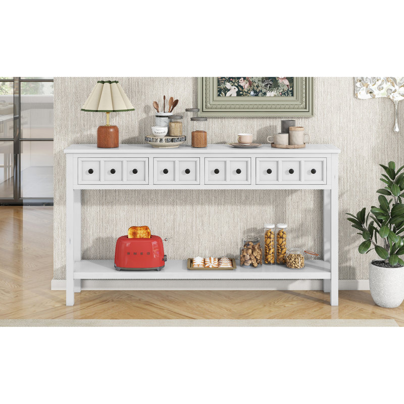 Console Rustic, Blanc antique
