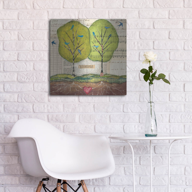Luxe «Art Notes» par Courtney Prahl, Met «Bird Notes» par Courtney Prahl, H 24 po x l 24 po