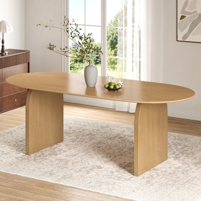 Oval Wood Dining Table Double Pedestal Kitchen Table