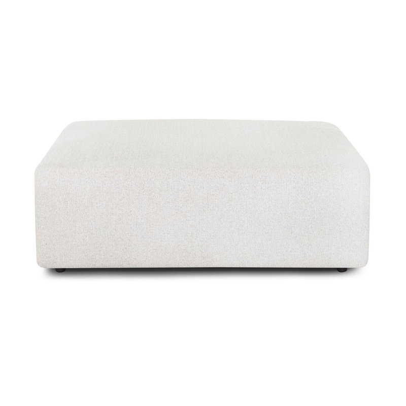 Square Ottoman, Singer Beige Polyester