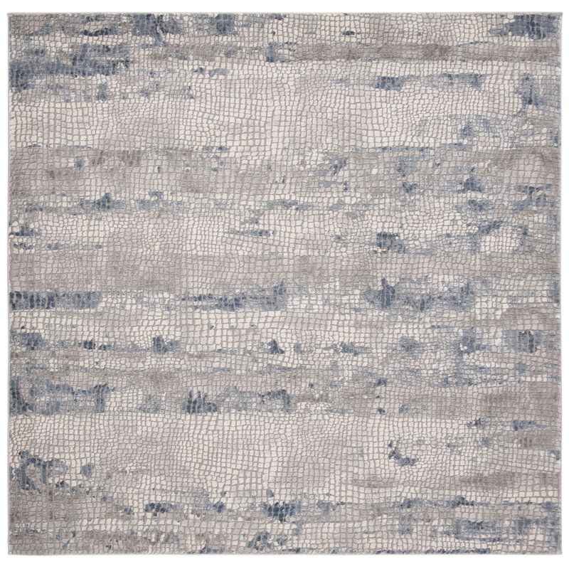 Wendi Performance Abstract Rug, Square 6'7"