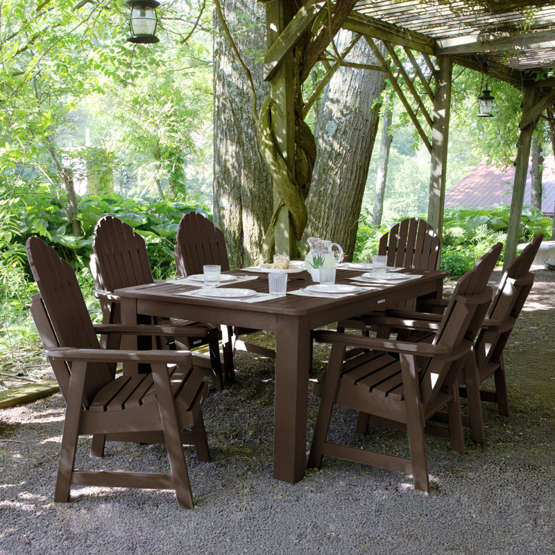 Ensemble repas pour 6 personnes Macias, Gland de chêne vieilli, 30'' H x 42'' W x 72" L