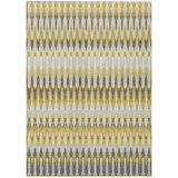 8' X 10' Beige Southwestern Washable Indoor Outdoor Area Rug