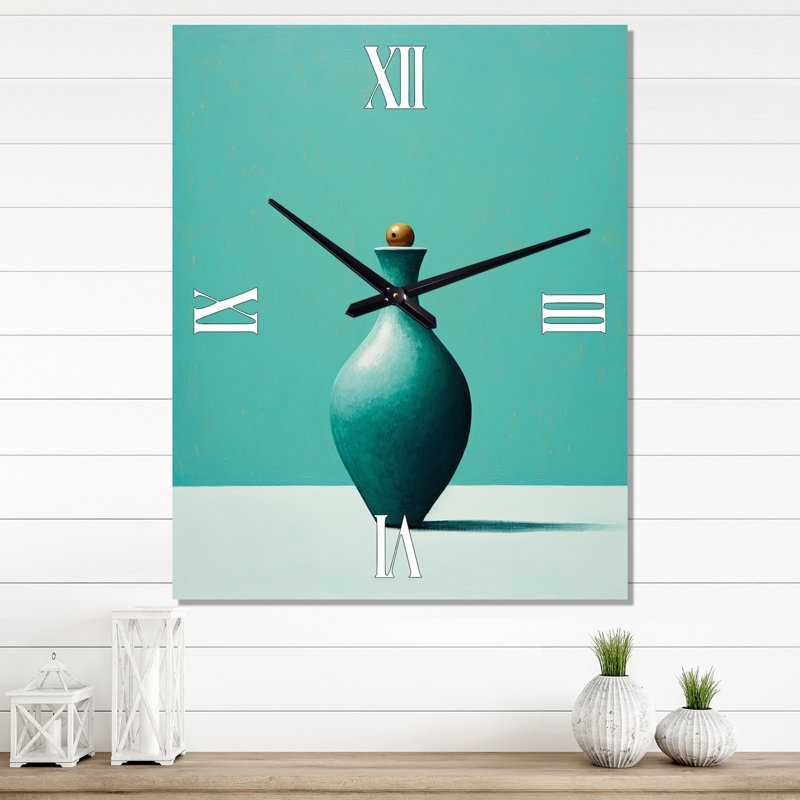 Horloge murale surdimensionnée turquoise Tenpin, Très grand