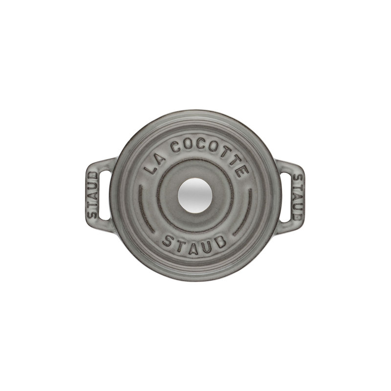 La Cocotte Cast Iron Round Cocotte, 2.75 quarts, Graphite Gray