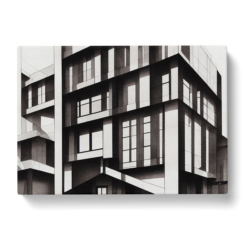 Desirable Modern Architecture - Wrapped Canvas, 40cm H x 60cm W x 3cm D