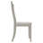 5-Piece Dining Set With Black Round Table And White Upholstered Center Splat Back Chairs-1377571815