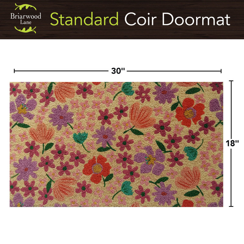 Spring Blooms Coir Doormat