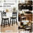 Modern Farmhouse Cross Back Upholstered Solid Wood Bar Stool-904520855-904520854