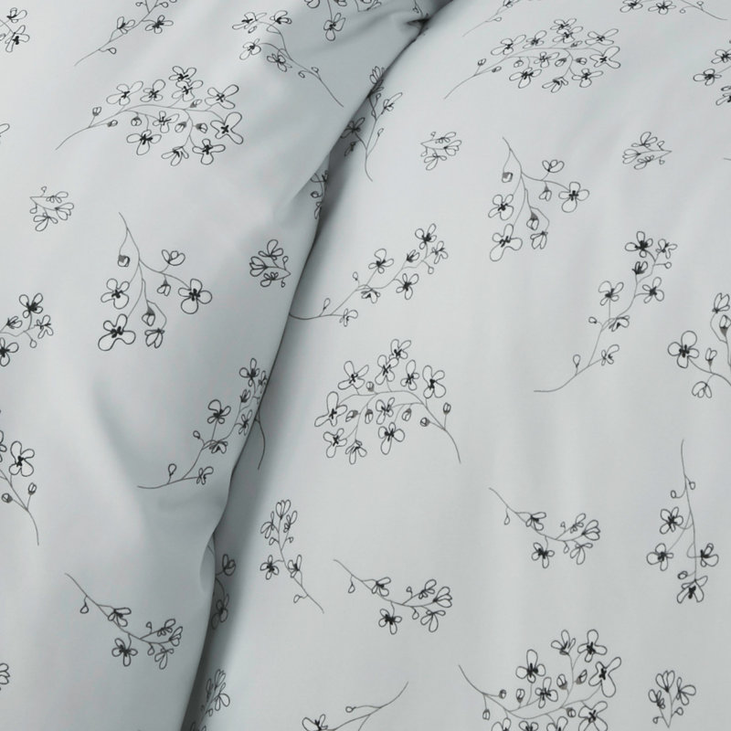 Sweet Florals Oversized Down Alternative Comforter Set by Southshore Fine Linens, Blue, Twin Comforter + 1 Standard Sham