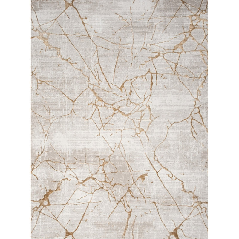 Elegant Beige Area Rug, Backed Rug For Bedroom,100%, Runner 2'7" x 7'3"