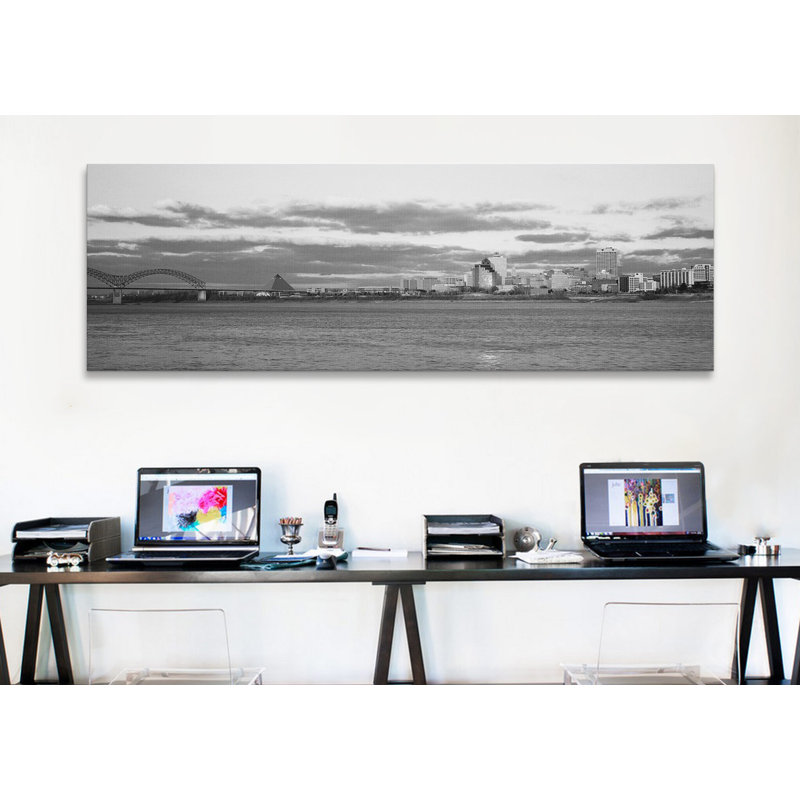 «Memphis Skyline Cityscape», reproduction de photo sur toile, H 12 po x l 36 po x P 1,5 po
