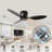 42 In. 3-Blade Indoor Flush Mount Ceiling Fan With Remote Control, Reversible Dc Motor, 6 Speeds-1765317792