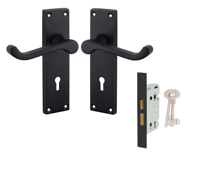 Door Handle with Lever Lock Set