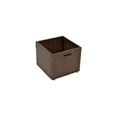 17 Stories Sharlen 47 cm W Steel Deck Box in Brown