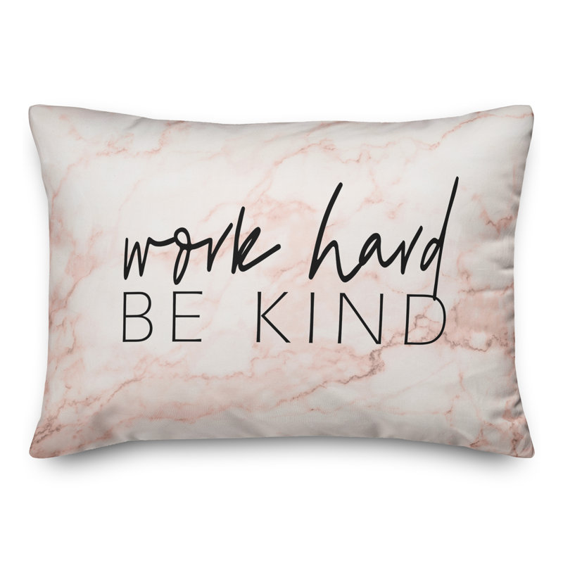 Work Hard Rectangular Pillow Cover & Insert
