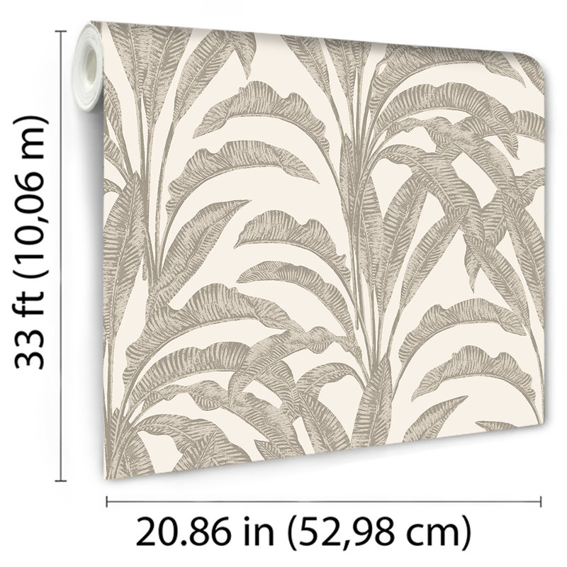 Papier peint luxueux Luxe Palm, Crème
