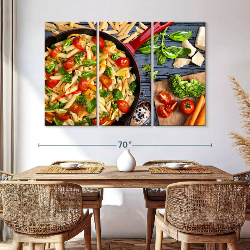 Yarlin Spring Vegetables Pasta, 42" H x 65" W