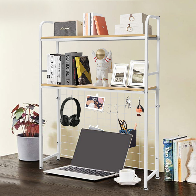 Rangement de bureau à 2 niveaux Robyn, Blanc