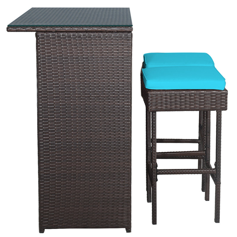 Bar Set, 41.5"H x 24"W x 40"D, Blue