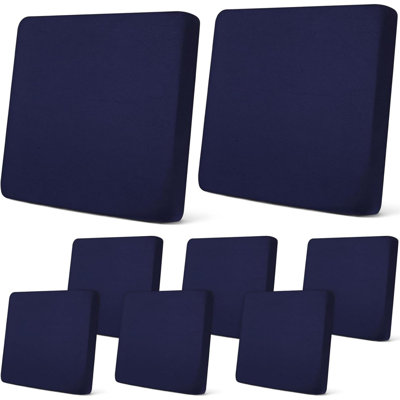8Pcs Patio Cushion Covers Stretch Outdoor Cushion Cover Replacement For Patio Furniture Sofa Couch Slipcovers, Soft Flexibility Washable Furniture Pro by Latitude Run