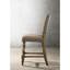 Chaise de salle à manger à hauteur de comptoir 2 pièces avec finition en bois flotté avec impression de script enchanteur 2 sièges - dossier et microfibre fine