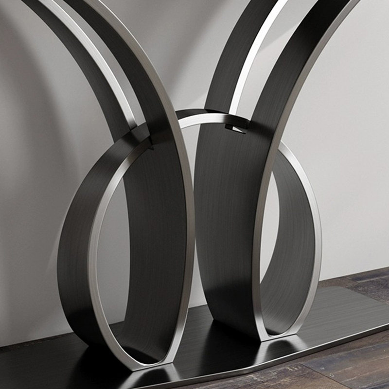 Light luxury creative console table, 33.5" H x 55.1" W x 13.8" D