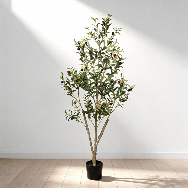 Olive artificielle avec pot, 60 po x 28 po