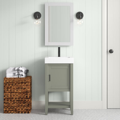 17.5'' Single Bathroom Vanity with Ceramic Top